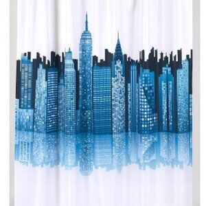 Cityscape shower curtain brand new and packaging metal grommets skyline washable